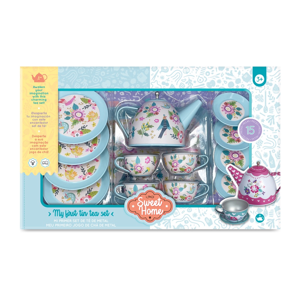 [SW098-A] Set de té metálico (celeste)
