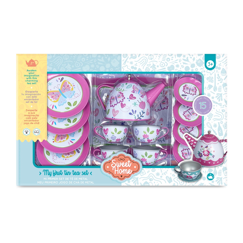 [SW098-C] Set de té metálico (rosa)