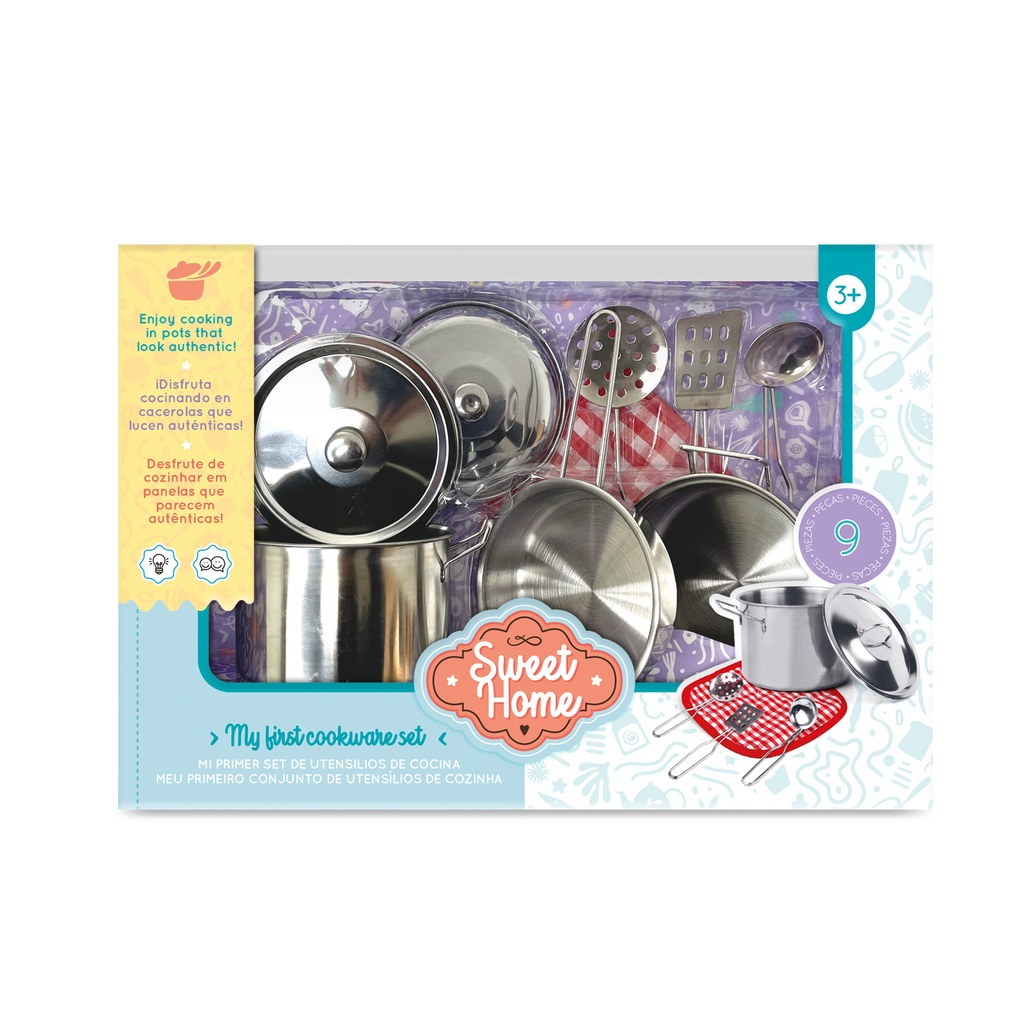 [SW44] Set de cocina infantil de acero inoxidable
