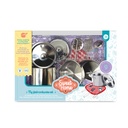 Set de cocina infantil de acero inoxidable