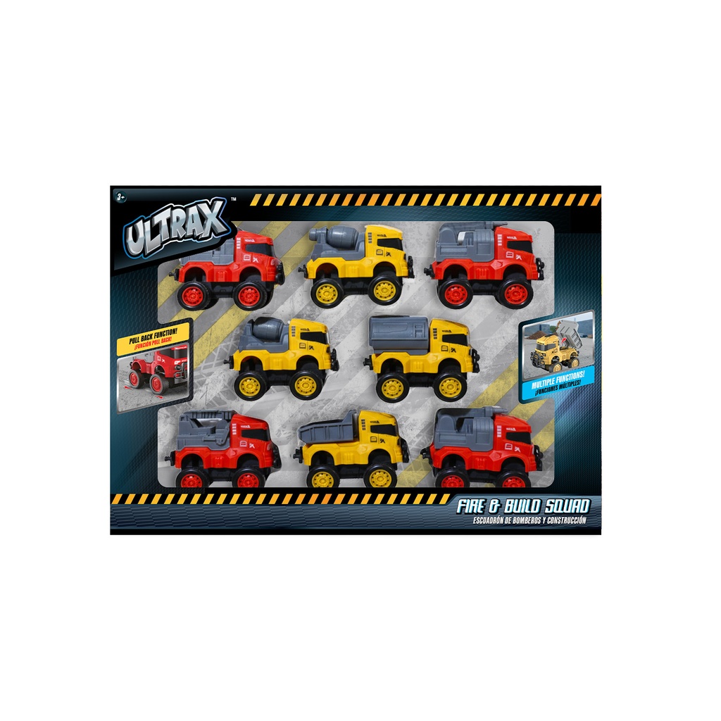 [UL081] Set de 8 Vehículos de Construcción y Bomberos