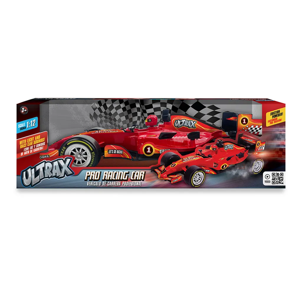 [UL076-A] Auto de carrera profesional (rojo)