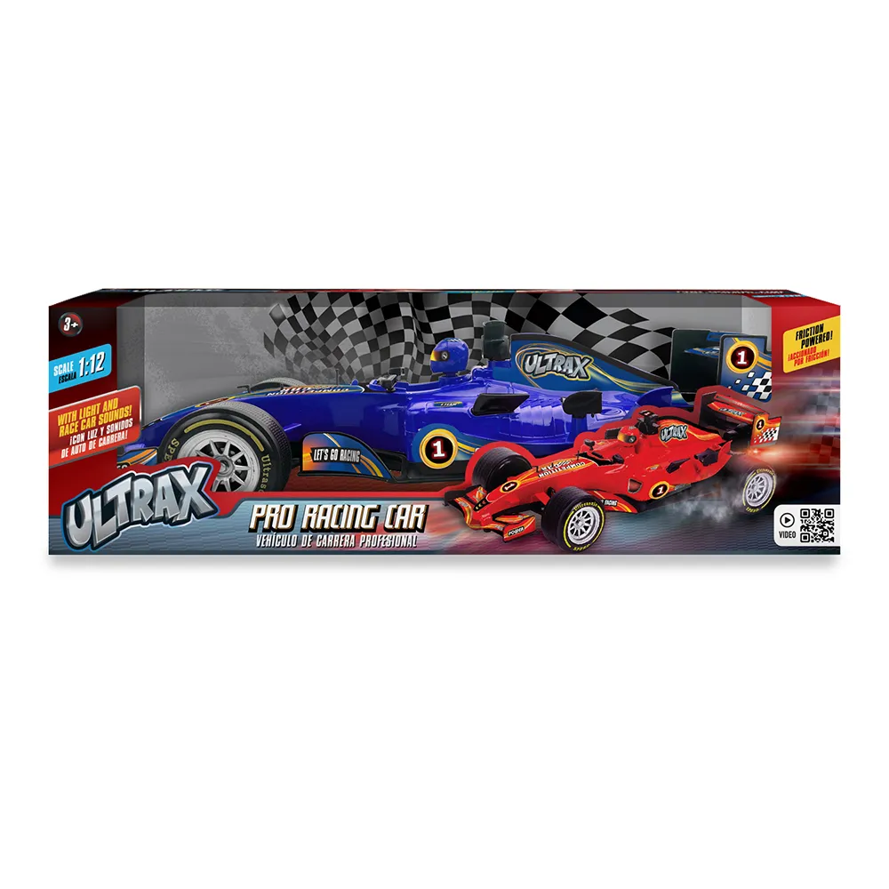 [UL076-B] Auto de carrera profesional (azul)