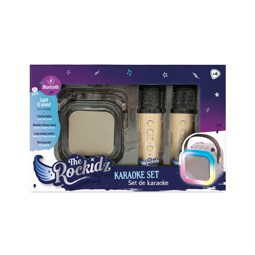 [RZ10-A] Set de karaoke con Bluetooth (dorado)